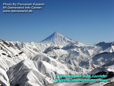 Mount Damavand winter view